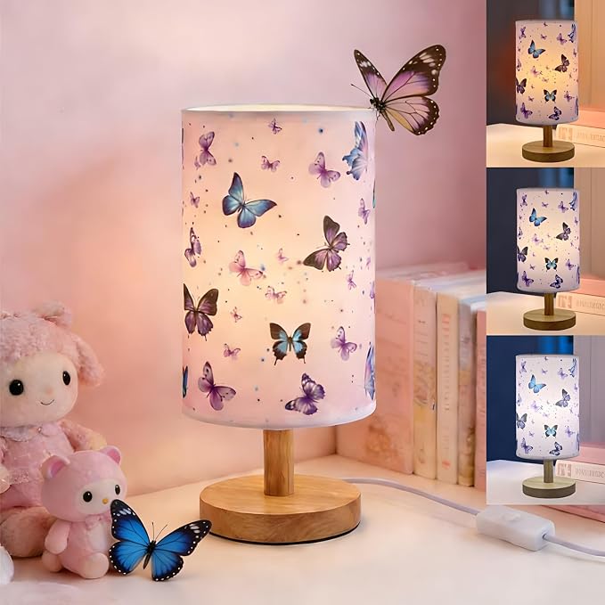 Butterfly Lamp,LED Kids Table Lamp for Bedroom Decor Girls Bedside Lamps by Unknown
