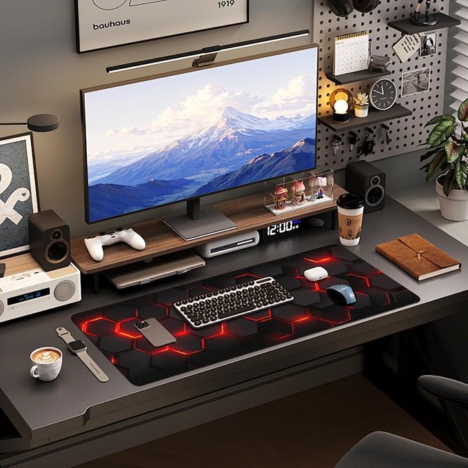 Mouse Pad Gaming - Desk Mat for Keyboard and Mouse - Large Mouse Pads for Desk, Gaming Mousepad with Non-Slip Base, Desks Pad (31.5" X 11.8") for Game, Office and Home - Image 6