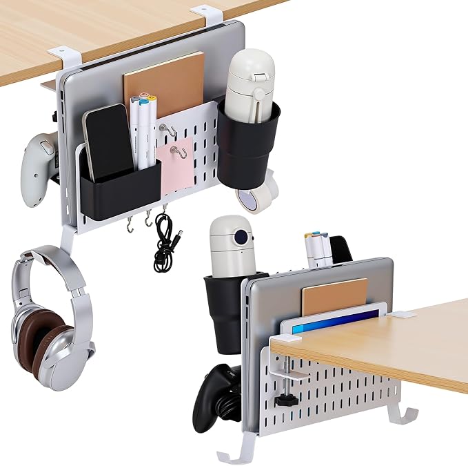 Desk Side Storage Organizer Set Fits Edge 0.2-2.2",Classic,White by Unknown