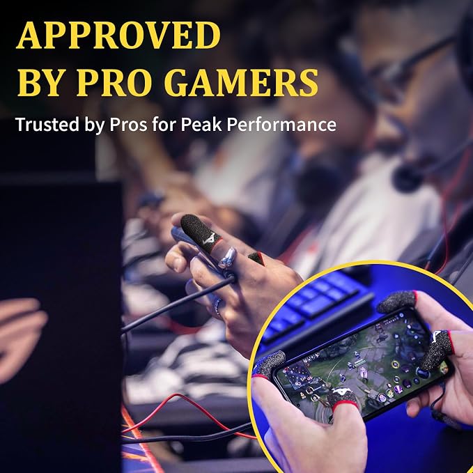 10 Pack Finger Sleeves for Gaming,Thumb Sleeves for Mobile Gaming,Anti Sweat,Ultra Thin,0.15mm Silver Fiber,Suitable for Most Gamers,Gaming Finger Gloves for PUBG COD Dedales Gamer,Covers - Image 7