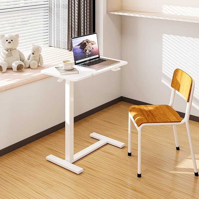 DUMOS Standing Desk with Wheels, Rolling Desk, Laptop Table - Image 2