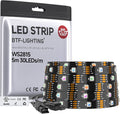 BTF-LIGHTING WS2815 LED Strip Light UL Listed 16.4FT 150 LED DC12V IP30 by BTF-LIGHTING