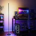 YIKBIK RGB Corner Floor Lamp, 65" Color Changing LED Floor Lamp Bluetooth APP Remote Control Music Sync Modern Standing Lamp 16 Million DIY Colors with Heavy Base for Living Room Bedroom GameRoom by YIKBIKSNeonSign
