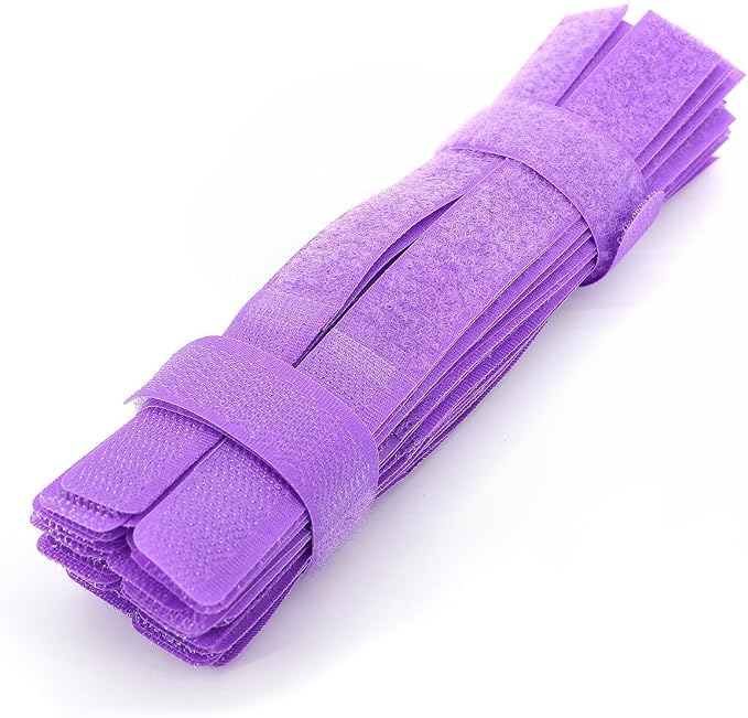 50pcs Cable Ties Reusable Fastening Wire Organizer Cord Rope Holder 7 Inch (Purple) by PASOW