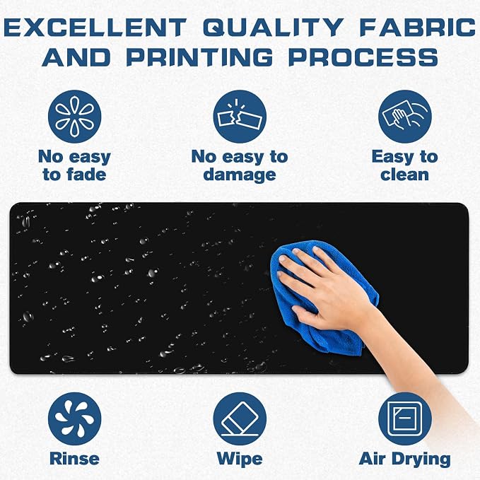 Mouse Pad Gaming - Desk Mat for Keyboard and Mouse - Large Mouse Pads for Desk, Gaming Mousepad with Non-Slip Base, Desks Pad (31.5" X 11.8") for Game, Office and Home - Image 3
