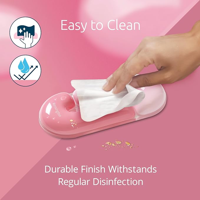 Kensington Gel Mouse Wrist Rest Support Cushion for Mice & Trackballs, Duo Gel Ergonomic Mouse Wrist Support for Pain Relief, Comfortable Non-Skid, Loop Pink 7.4" x 3.27" x 0.7" K62828WW - Image 5