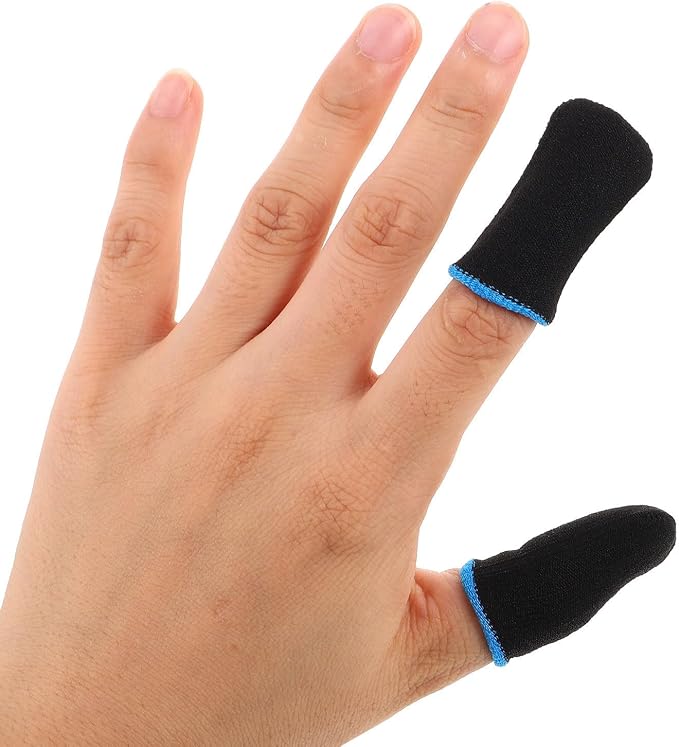Gaming Finger Sleeves Professional Design Carbon Fiber 80pcs Breathable Finger Protectors Sweat-Resistant and Anti-Slip Features for Mobile Phone for Mobile Shooting Games - Image 4
