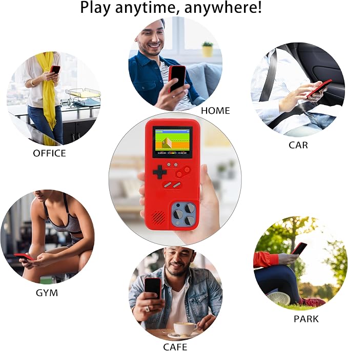 Gameboy Case for iPhone 15 Plus Only,Handheld Retro 168 Classic Games,Color Video Display Game Case for iPhone,Anti-Scratch Shockproof Phone Cover for iPhone WeLohas - Image 3