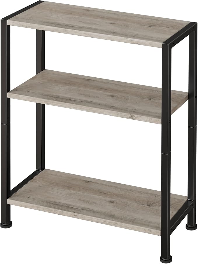 3-Tier Side Table, Small EndTable, Sofa SideTable for Narrow Spaces, Slim EndTable, NightstandTable, Skinny Bedside Table, for Living Room, Bedroom, Office, Greige - Image 9