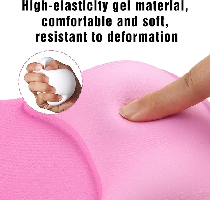 Ergonomic Mouse Pad with Wrist Rest - Gel Wrist Support Mousepad with Non-Slip PU Base for Computer, Laptop, Office & Home - Image 5