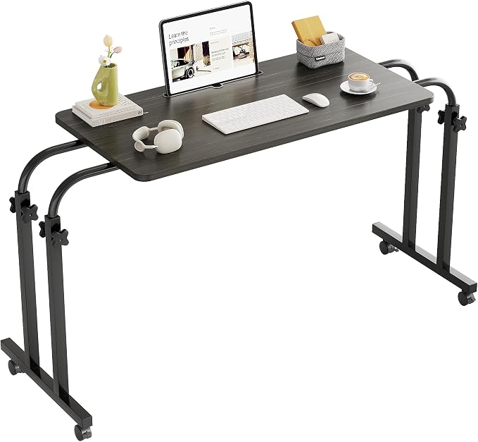 TigerDad Mobile Recliner Desk Overbed Table with Wheels Laptop Stand Tray - Image 3