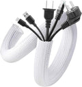 AGPTEK Cable Sleeve, 10ft - 1 inch Cable Management Cord Hider, White by AGPTEK