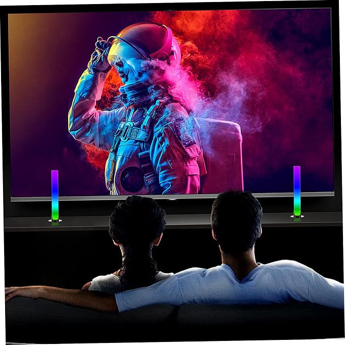 GRB Light Bar, 2Pcs LED Light Bar APP Rmote Control Gaming USB Powered Ambient Lighting TV Backlight, 5 Speeds, 4 Brightness, 8 Dynamic Modes for Gaming Room - Image 3