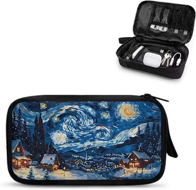 Cottage Travel Cord Organizer Case Tech Pouch Electronic Accessories Carry Case Storage Bag Travel Bag Cable Organizer for Charger Earphone Phone Cord Cable by Unknown