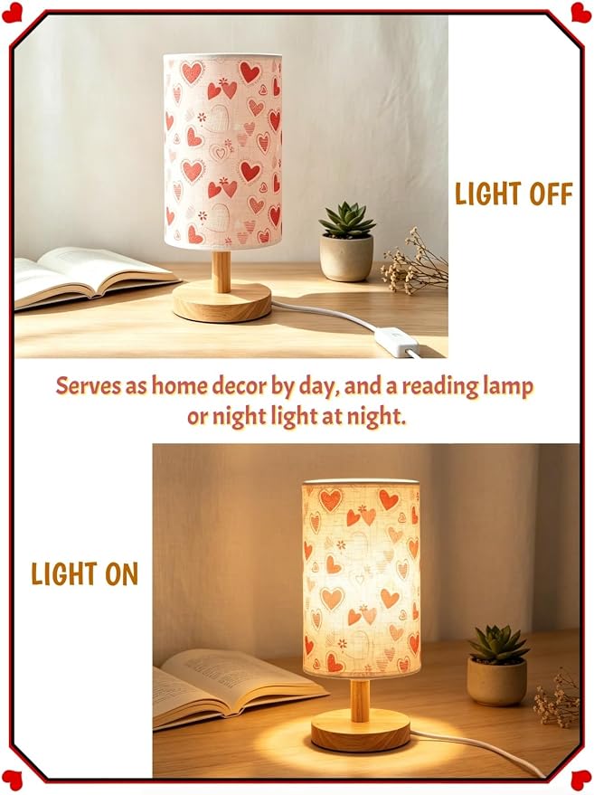 Heart‑Shaped LED Table Lamp for Bedroom Decor Romantic Gift for Girls Women - Image 4