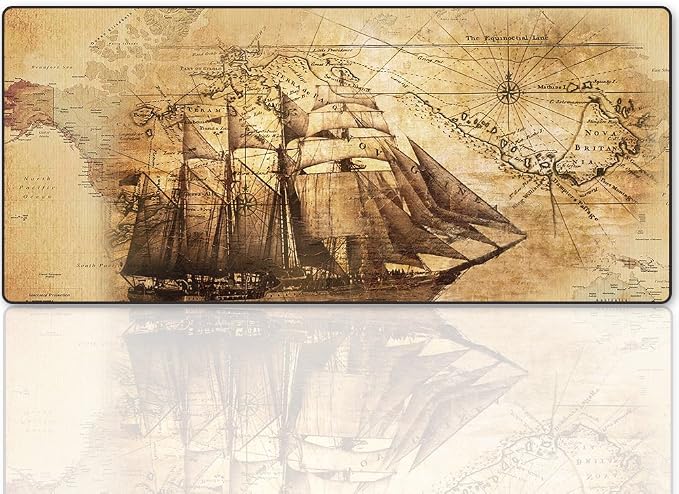 XXL Professional Large Mouse Pad & Computer Game Mouse Mat (35.4x15.7x0.1IN, Boat) by Cmhoo