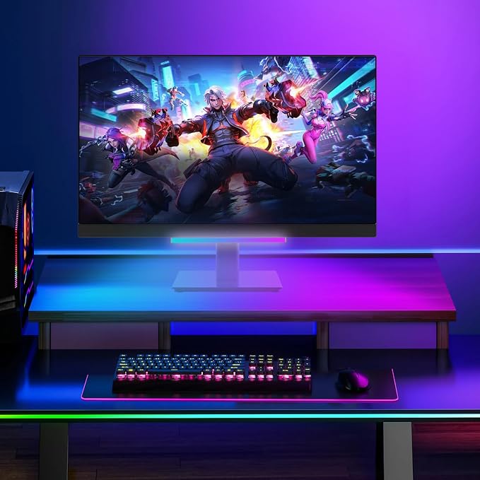 Under Monitor RGB Light Bar, 12 Inch USB Powered RGB Gaming Light Bar with APP Control, Music Sync LED Monitor Backlight, 5V 2A Ambient Desk Light for PC, Gaming Setup, TV, Desktop - Image 3