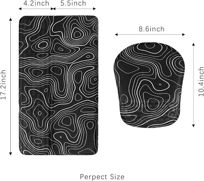 Keyboard Wrist Rest -Ergonomic Keyboard Stand with Wrist Rest- with Carpal Tunnel Pain Relief Massage Bumps and Full Memory Gel Design - Ideal Frequent Computer (Line) - Image 2