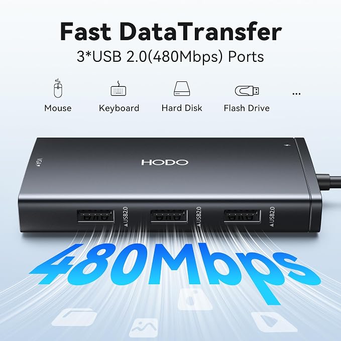 USB C Docking Station Dual Monitor for HP,Laptop Docking Station 3 Monitors - Image 8