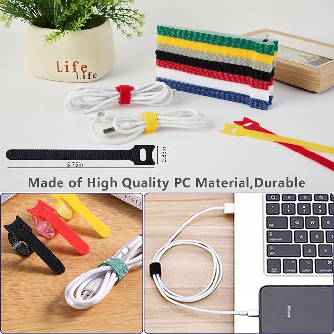 ELII 302PCS Cable Management Kit 4 Cable Sleeve,45Cable Clips - Image 9