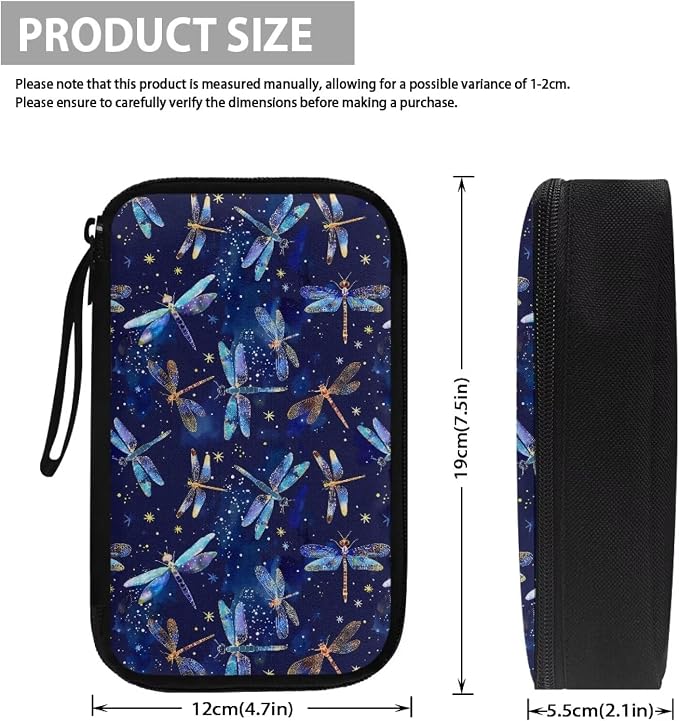 Galaxy Dragonfly Print Cable Organiser Bag, Electronic Accessories Bag for Travel, Waterproof Cord Storage Organizer for Hard Drives, Cables, Chargers, Power Bank - Image 5
