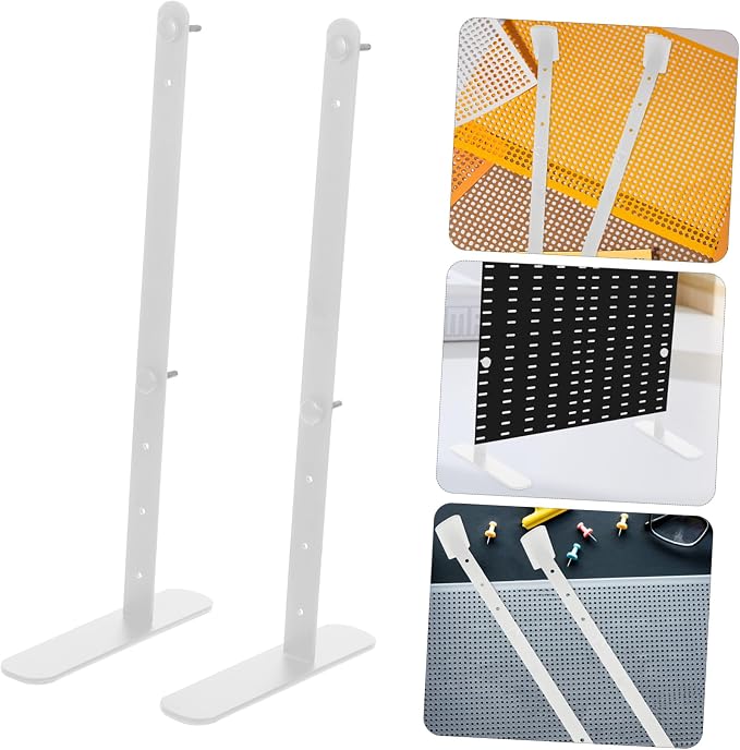 Veemoon 2pcs Adjustable Pegboard Desk Stand Desktop Riser Laptop Stand Height Adjustable Office Gaming Desk Organizer Tabletop Display - Image 8