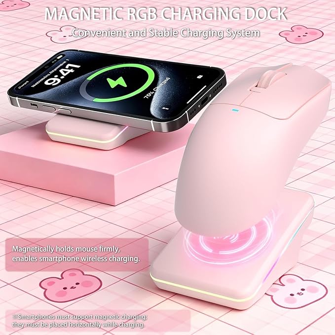 AJAZZ AJ200P Master PAW3955 8K Polling Wireless AI Smart Gaming Mouse - Image 5