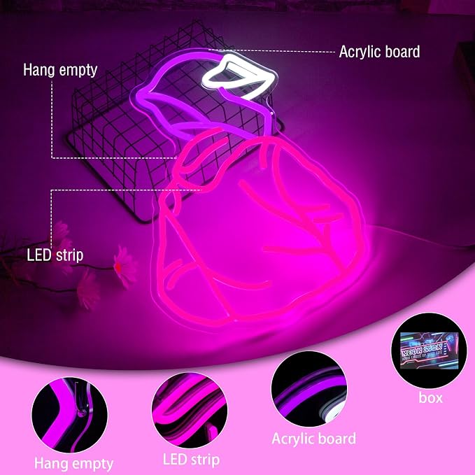 Motorcyclist Helmet Neon Sign, Cool Racer Light Sign for Gamer Room Decor - Image 5