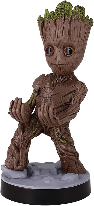Exquisite Gaming: Guardians of The Galaxy: Toddler Groot - Original Mobile Phone & Gaming Controller Holder, Device Stand, Cable Guys, Marvel Licensed Figure, Black - Image 6