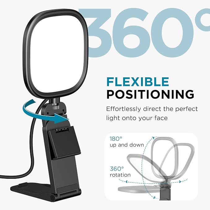 InnoGear Ring Light with Stand for Desk Computer Selfie 120 LED 50 Modes - Image 5