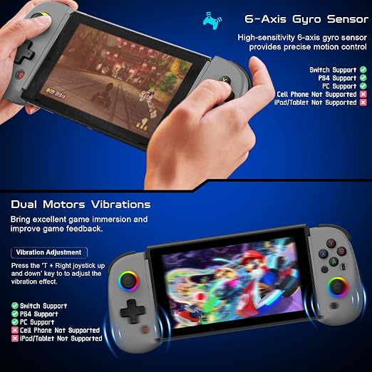 Joso Mobile Gaming Controller for iPhone/iPad/Tablet, Android Wireless Controller with Hall Effects Joysticks, Support PC/Switch, Play Cloud Games/PS Remote Play/COD/Genshin Impact & More - Grey - Image 5