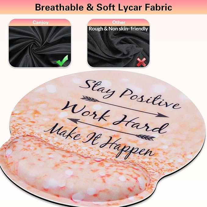 Mouse Pad with Wrist Rest, Canjoy 3-in-1 Keyboard Wrist Rest + Mousepad Set - Image 6
