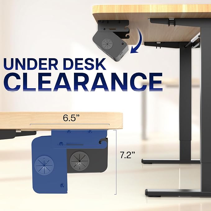 VIVO 19 inch Screw-On Under Desk Cable Management Box with Flip-Open Lid, Easy-to-Open Steel Cord and Power Strip Organizer, Cable Organizer Tray, 11lbs Capacity, Black, DESK-ACMB20-S - Image 7