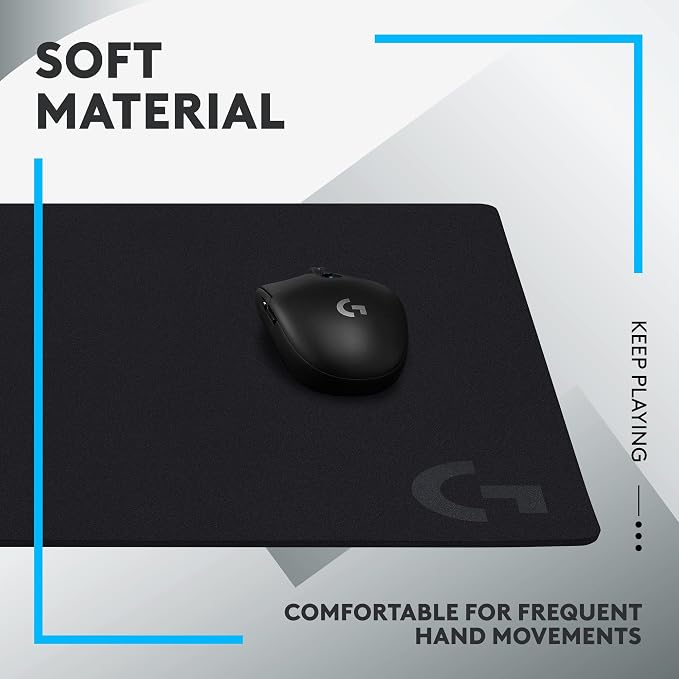 Logitech G640 Large Cloth Gaming Mouse Pad (600x460x3) - Black | Optimized for gaming sensors, moderate surface friction - Image 6