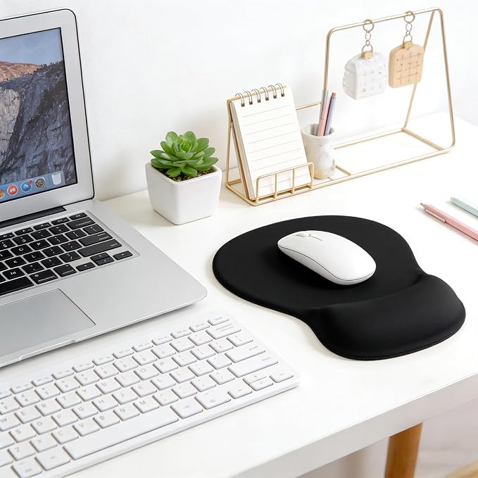 Ergonomic Mouse Pad with Wrist Rest - Gel Wrist Support Mousepad with Non-Slip PU Base for Computer, Laptop, Office & Home - Image 7