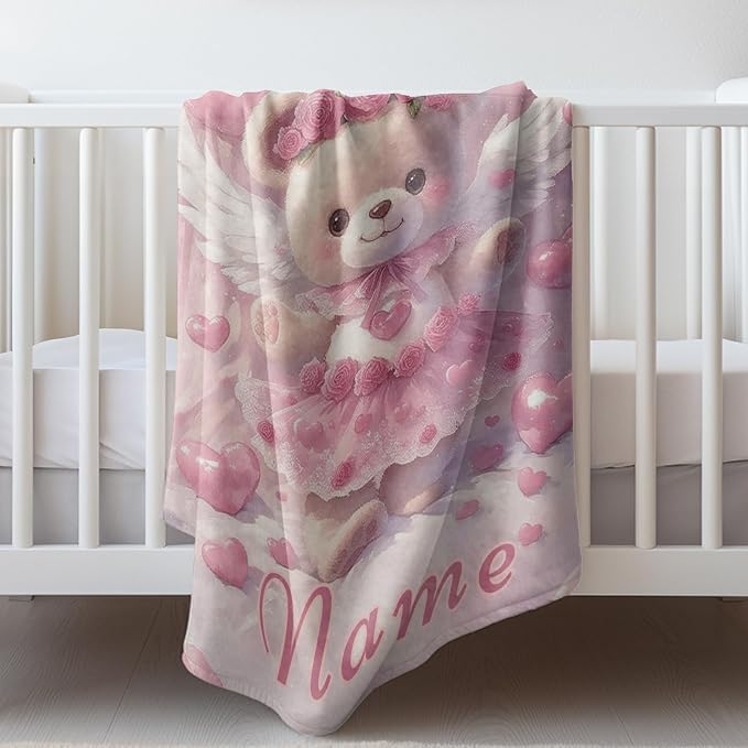 Ship Next Day, Custom Name Blanket - Printed in USA, Personalized Baby Blankets for Girls, Baby Blanket with Name, Ultra-Soft Cozy Fleece Blankets, Gifts for Boys & Girls Kids Teen Girl New Mom - Image 8