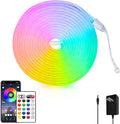 segrass 16.4FT Neon Rope Light,Flexible Led Rope Lights Control with App/Remote,Multiple Mode Rope Lights,IP65 Outdoor RGB Led Neon Lights Waterproof,Music Sync Gaming Led Neon Light Strip for Bedroom by segrass