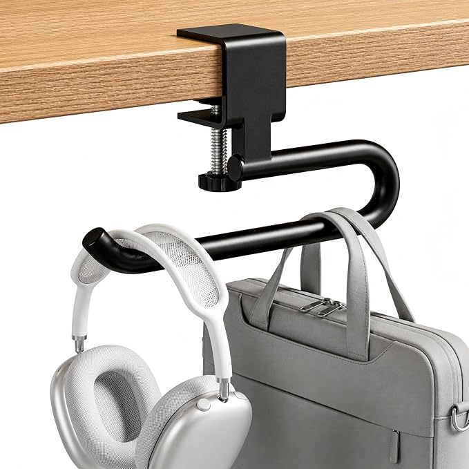 60 lb. Desk Bag Hanger, Purse Hook for Desk, Backpack Hanger for Office Use by Unknown