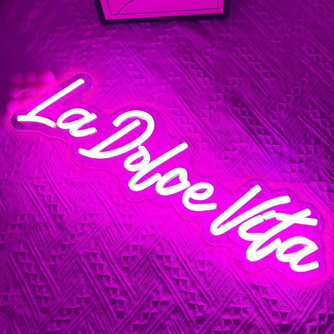 La Dolce Vita Neon Signs for Wall Decor Personalised Neon Lights Sign for Wedding Party Birthday Gift Neon Signs, Beautiful LED Neon Lights for Home Decor Girls Room - Image 3