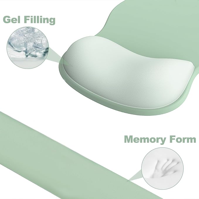 Ergonomic Mouse Pad with Wrist Rest and Keyboard Wrist Rest, Gel Mousepad - Image 4