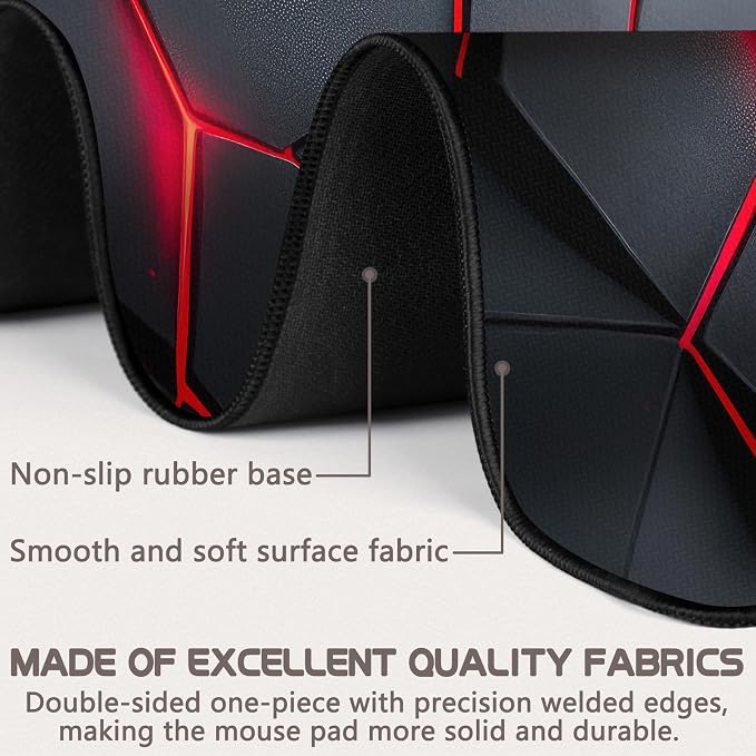 Mouse Pad Gaming - Desk Mat for Keyboard and Mouse - Large Mouse Pads for Desk, Gaming Mousepad with Non-Slip Base, Desks Pad (31.5" X 11.8") for Game, Office and Home - Image 2