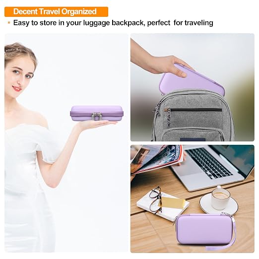 Elonbo Carrying Case for TEBIYOU/ WELLST·G/ TaddToy/ Beijue/ FAMILY POCKET/ CCTU/ X-JOYKIDS/ GREENCREEK/ Beico/ KAVOYI/ GuaiyeyeAP Handheld Game Console, Portable Electronic Gaming Player Bag, Purple - Image 8