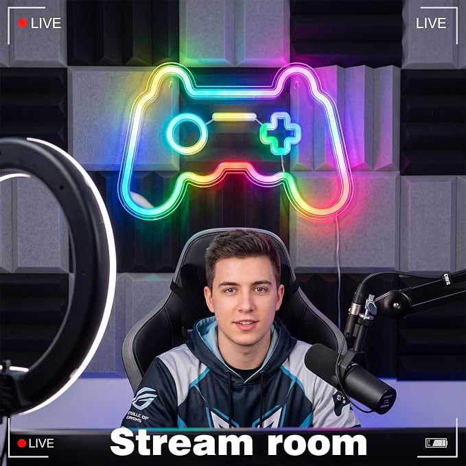 Gamer Neon Sign, Gamepad LED Neon Light, Wall Decor for Gaming Room & Gifts - Image 7