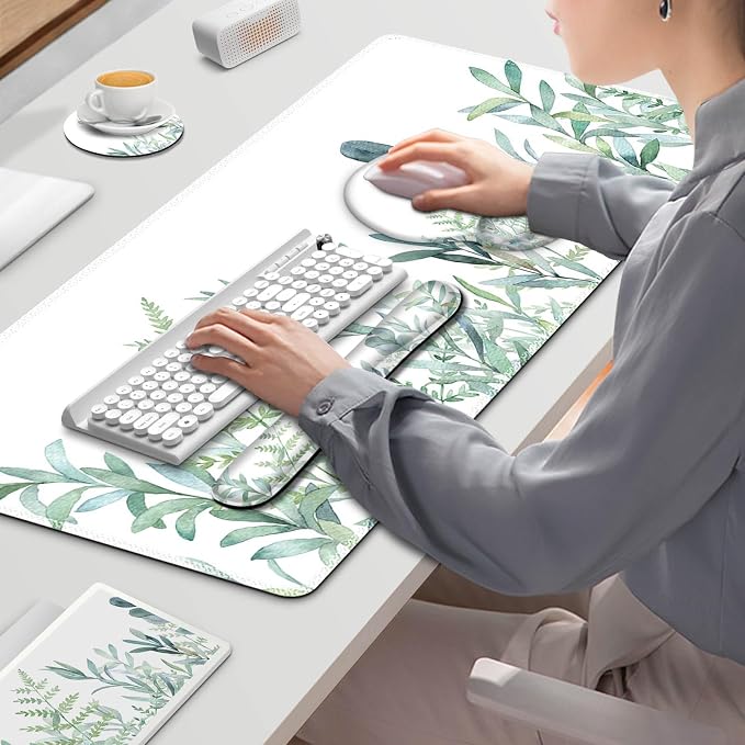 ToLuLu Desk Mat, XXL Large Mouse Pad Wrist Support Set，4 in1 Mousepad - Image 5