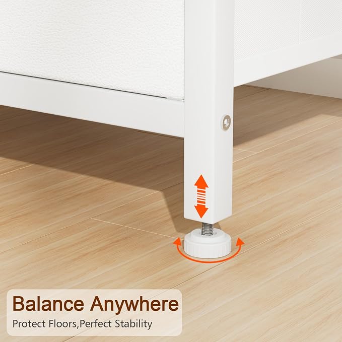 LOAKEKEL Night Stand, Small Nightstand with Charging Station - Image 8