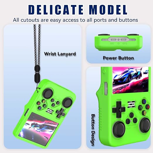 Silicone Case for R36S Handheld Game Console with Lanyard - Image 5