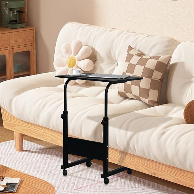 Karl home Small Side Mobile Table, 23.6 inch, Black - Image 2