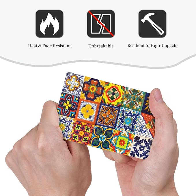 Decorative Light Switch Cover Plate Vintage Traditional Colorful Mexican Talavera Tiles Style 1 Gang No Device Single Blank Outlet Covers Wall Plate Switchplate Covers Dimmer Faceplate Decor - Image 6