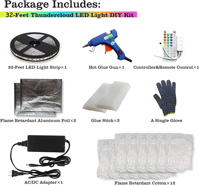 Cloud Light Thundercloud LED - 3D Cotton with RGB Music Sync - Image 8