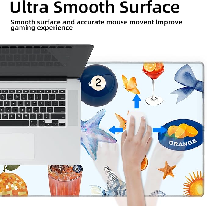 Galdas Gaming Mouse Pad XXL XL Large Long Extended Big Mousepad Non-Slip Rubber Keyboard Mouse Pad with Stitched Edges for Laptop Home Office (31.5x11.8x0.08 Inch) -Shell 2025 - Image 6